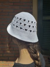 Cappello pescatora in cotone fatto a mano all'uncinetto / colore a scelta /cappello estivo 