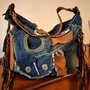 Borsa jeans e pelle