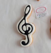 nota musicale o chiave di violino biscotti segnaposto  tema musica matrimonio 