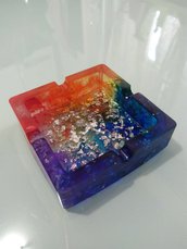 Posacenere rainbow in resina