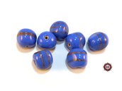 Lotto: 30 Perle Vetro  - 16X13 mm - Colore: Blu Pastello - KLP-B