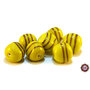 Lotto: 30 Perle Vetro  - 16X13 mm - Colore: Giallo Pastello con avventurina - KLP-G