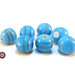 Lotto: 30 Perle Vetro  - 16X13 mm - Colore: Turchese Pastello con avventurina - KLP-T
