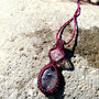 ciondolo in macrame con fluorite