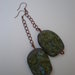 Jungle green stones earrings