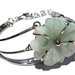 bracciale giada fiore verde