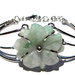 bracciale giada fiore verde