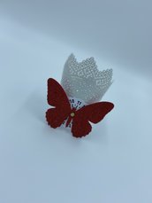 Disco orario "farfalla" in gomma crepla fatto a mano