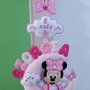 Fiocco nascita baby minnie con nuvoletta e luna