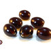 Lotto: 20 Perle Vetro - Ovale - 16x13 mm - Colore: Caramello scuro  - KAA-AS