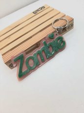 Portachiavi in resina - scritta Zombie