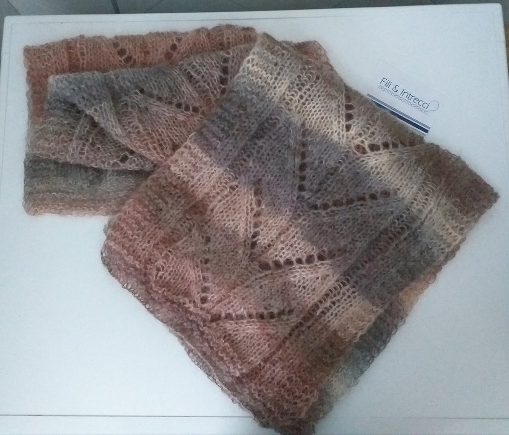 Stola Traforata In Mohair E Lana ILARY, Made In Italy - Elegante E Calda Per Donna