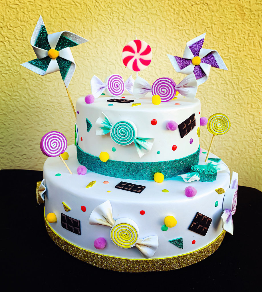 torta di compleanno in fommy - Feste - Decorazioni - di Creative Pazze