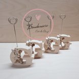 Bomboniera segnaposto clip portafoto  minnie in legno personalizzabile nascita battesimo comunione compleanno