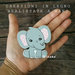 Bomboniera Elefantino in Legno realizzato a mano COLORE PERSONALIZZABILE per festa nascita battisima laurea comunione battesimo bambino bambina