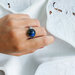 Anello regolabile con pietra Labradorite blu