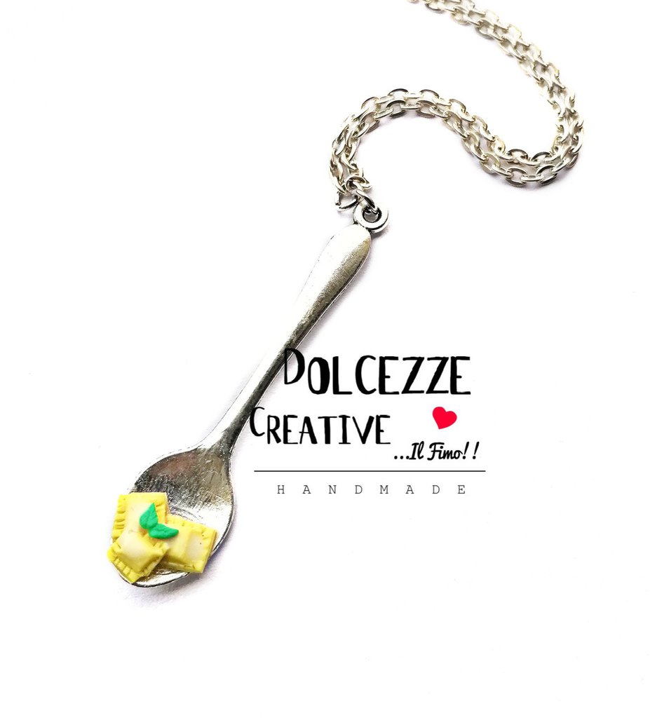 Collana Con Ciondolo Cucchiaio D'Argento Bluebubble - A Spoon Full, Catena 76cm In Scatola Regalo