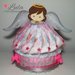 Torta di Pannolini Pampers angelo angioletto grande rosa femmina - idea regalo, originale ed utile, per nascite, battesimi e compleanni