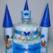Torta di Pannolini Pampers Castello Topolino idea regalo utile originale nascita battesimo baby shower