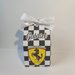 Scatoline Ferrari scuderia scacchi rosso bianco nome compleanno festa 