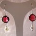 orecchini argento con cristallo rosso rubino-gioielli fatti a mano