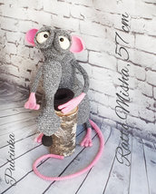 Topo Ratto Mouse Ratatouill Pupazzo Uncinetto Handmade Amigurum Crochet Knitting