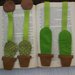 segnalibro di feltro a forma di cactus