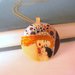 Klimt pendente dipinto a mano su madreperla- gioieli fatti a mano