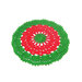 Sottobicchiere di Natale rosso e verde ad uncinetto in cotone 15 cm - 4 PEZZI - 27NTL