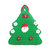 Presina alberello di Natale verde con Babbo Natale ad uncinetto 12.5x16 cm - 55NTL