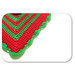 Presina di Natale rossa e verde ad uncinetto in cotone 13x15 cm - 19NTL
