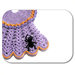 Presina di Halloween vestitino lilla con ragno nero ad uncinetto 17.5x14.5 cm - 7HL