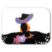 Centrino di Halloween Strega nera ad uncinetto in cotone 26x20 cm - 4HL