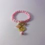 bracciale rosa con varie pietre e zama