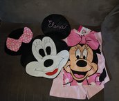 Porta pigiama Minnie in pannolenci personalizzato