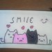 Pochettina -  astuccio porta trucchi/penne/colori "gattini smile" 
