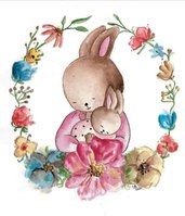 Dipinto Conigliette mom&baby