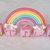 cake topper cubi nome rosa con unicorni e arcobaleno 7 cubi 7 lettere compleanno