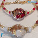 Bracciale Rialto Rosso con avventurina e oro in vetro di Murano