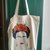 Borsa shopper Frida Kahlo con fiori colorati