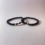 Bracciali Coppia Lui E Lei Con Pietre Naturali E Ciondolo Abbinato, Regolabili, In Scatola Regalo, Per Fidanzati, Anniversario, San Valentino