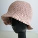 Cappello lana rosa antico con fiore