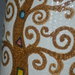 Vaso ovale in ceramica di Castelli bocciardato albero della vita h cm 15