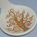 Poggiamestolo in ceramica bocciardata di castelli albero della vita cm 28