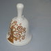 Campanella dipinta a mano in ceramica bocciardata di castelli albero della vita cm 11