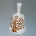 Campanella dipinta a mano in ceramica bocciardata di castelli albero della vita cm 14