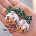 Natale in Dolcezze - Orecchini biscotti pupazzo di neve marshmallow sciolto - cookie - miniature idea regalo natale