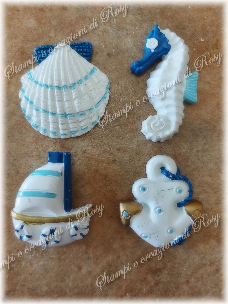Stampi In Silicio Per Colata: Set Tema Estate/Ancora/Moin – 8 Pezzi Per Candele, Saponi, Resina. Stampo A Forma Di Farfalla E Ancora.