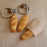 Portachiavi baguette in fimo