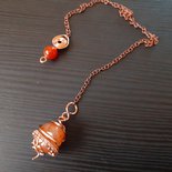 Pendolo In Ottone Per Divinazione E Meditazione - Con Cuore In Filigrana E Catena - Strumento Esoterico Energy - Foto 4